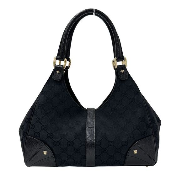 Gucci Bag Women's Brand New Jackie Handbag GG Canvas Black 124407 Handbag - Picture 2 of 12